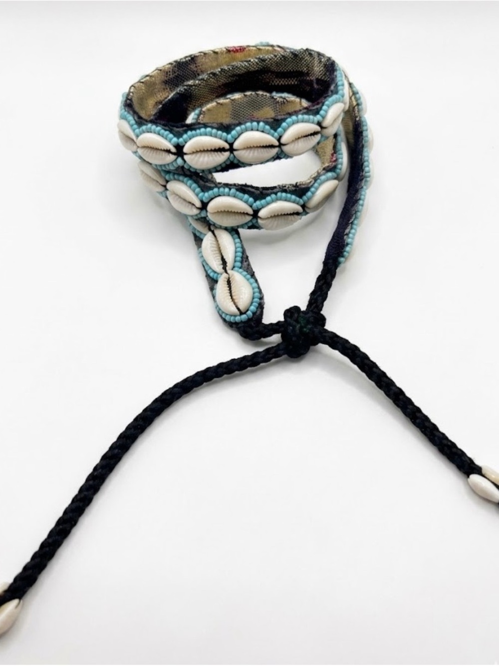 Balinese Belt- Shell with Turquoise Beads